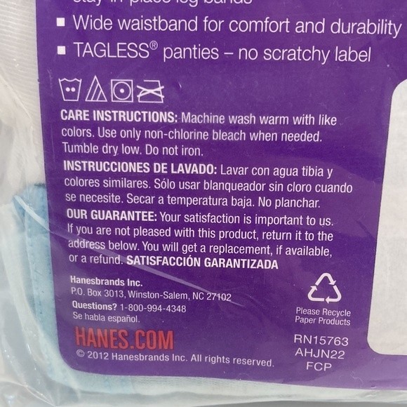 Hanes Hi Cut Underwear Panties Size 7 Women Cotton Blend Large - Picture 12 of 13